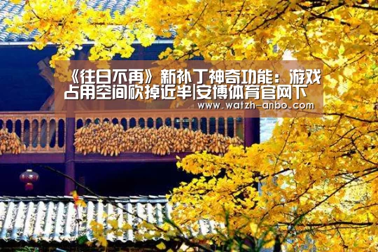 《往日不再》新补丁神奇功能：游戏占用空间砍掉近半|安博体育官网下载